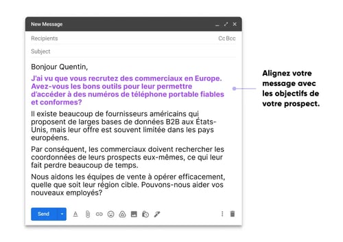exemple de cold email personnalisation